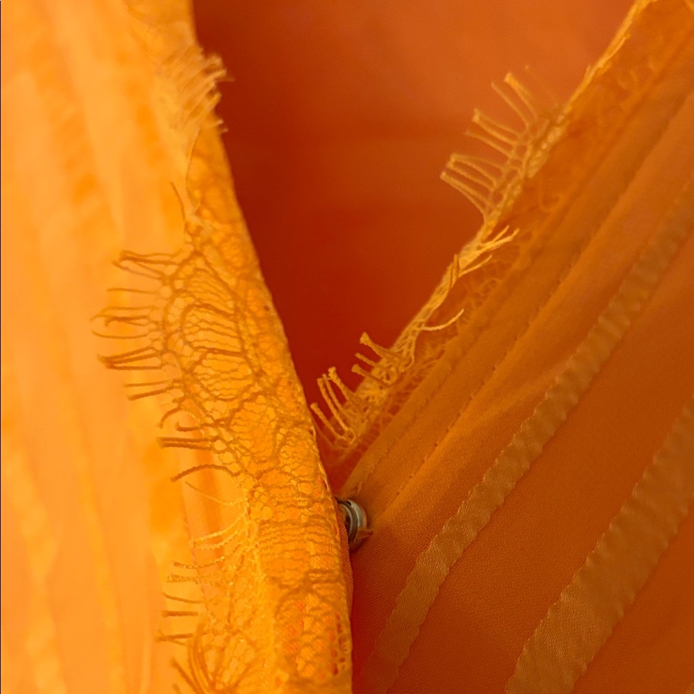 DO+BE Women's Vibrant Orange Striped Blouse - Picture 6 of 7